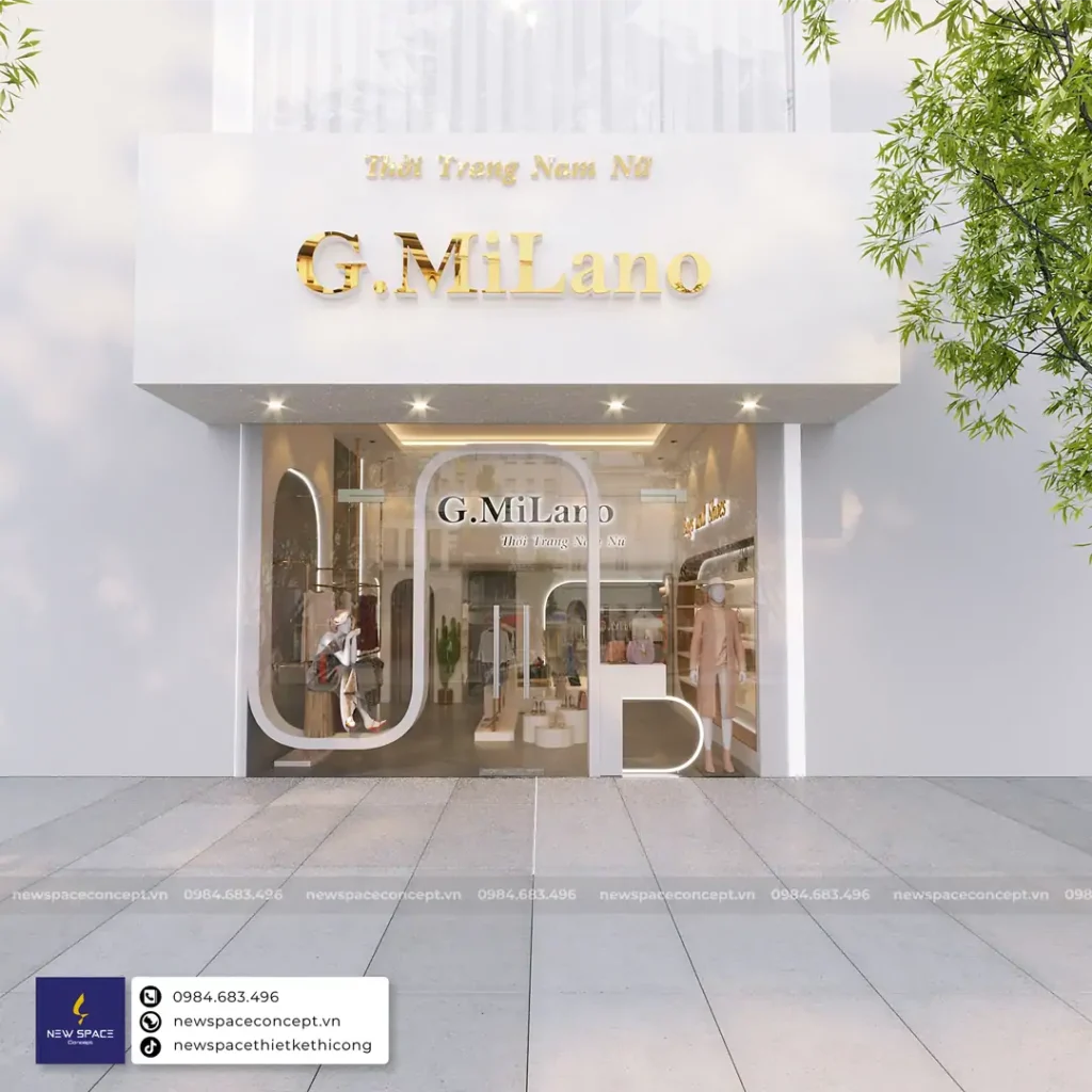Thiết Kế Shop Thời Trang Cao Cấp G.Milano