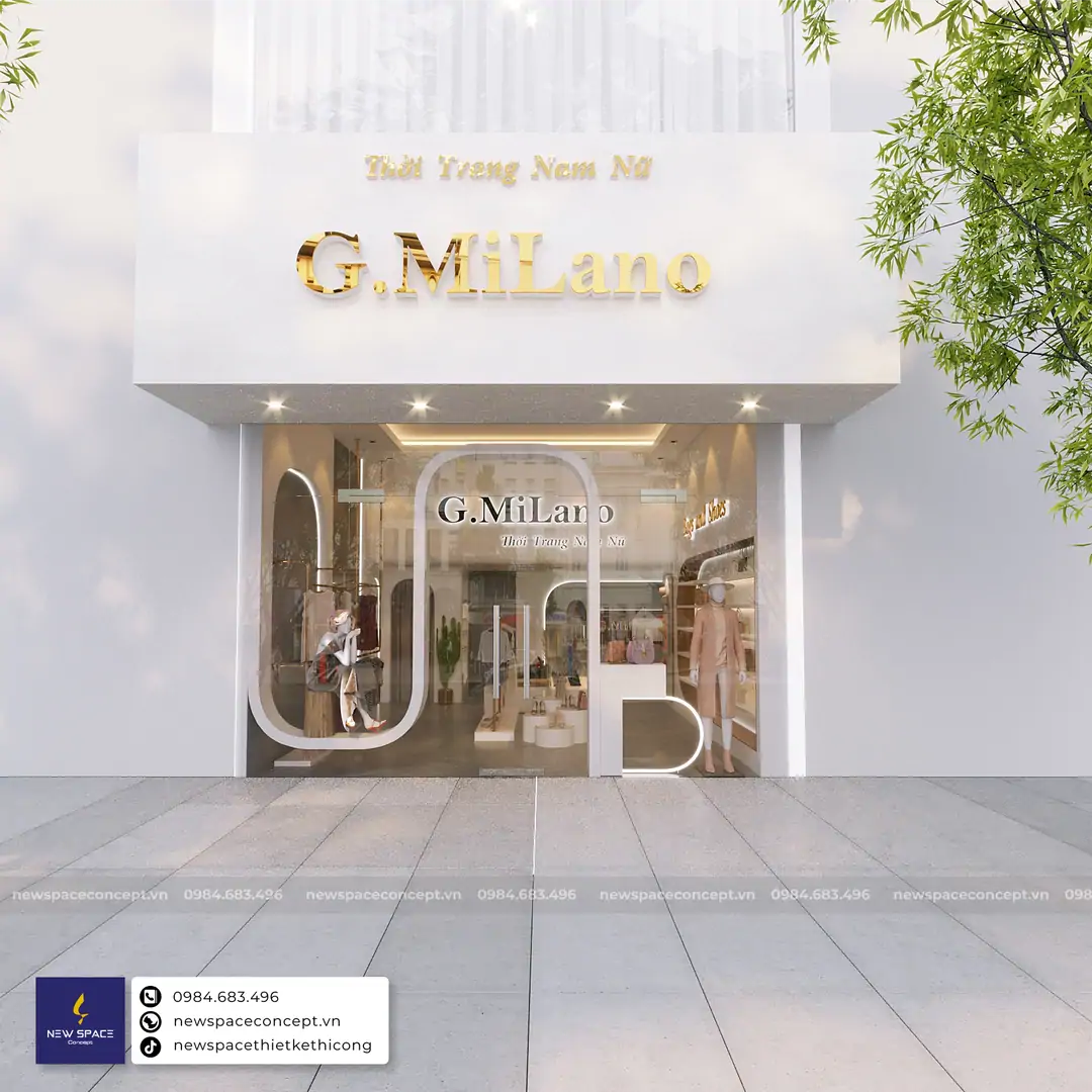 Thiết Kế Shop Thời Trang Cao Cấp G.Milano