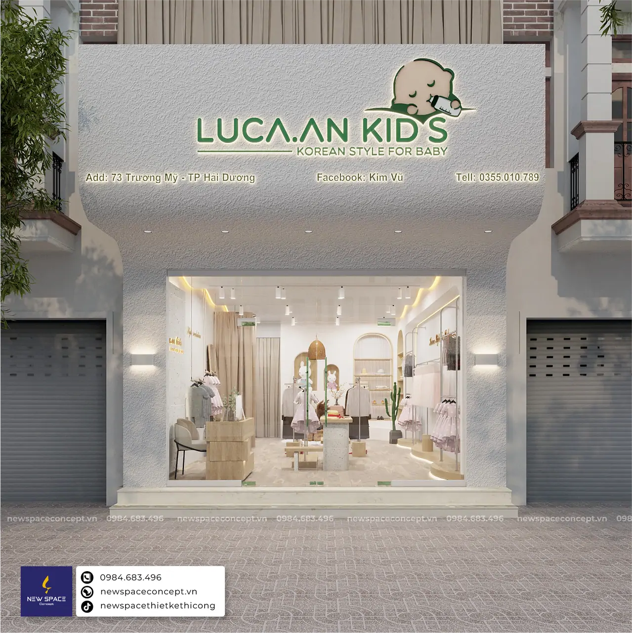 Thiết Kế Shop Thời Trang Trẻ Em Luca.An