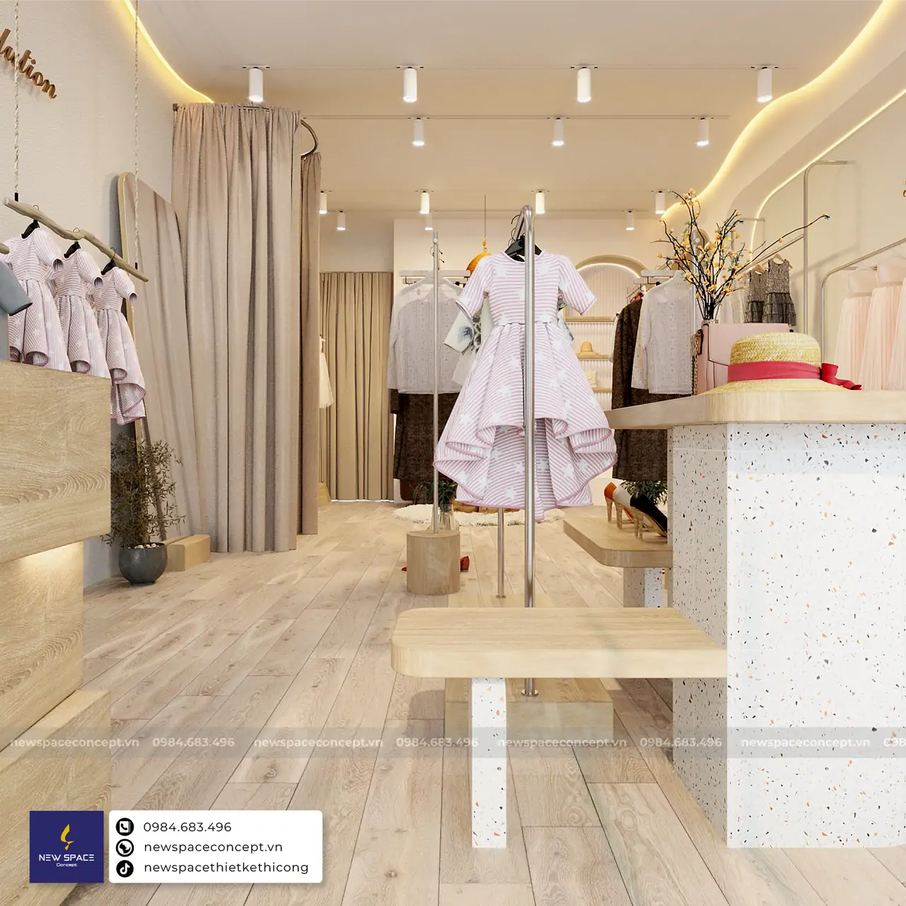 Thiết Kế Shop Thời Trang Trẻ Em Luca.An
