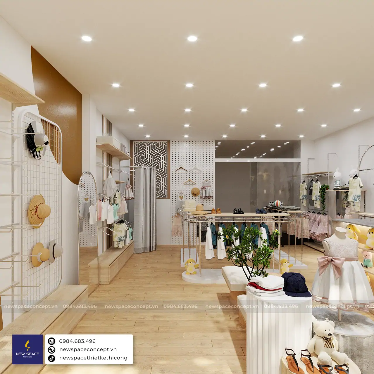 Thiết Kế Shop Thời Trang Trẻ Em Quân Vũ Authentic