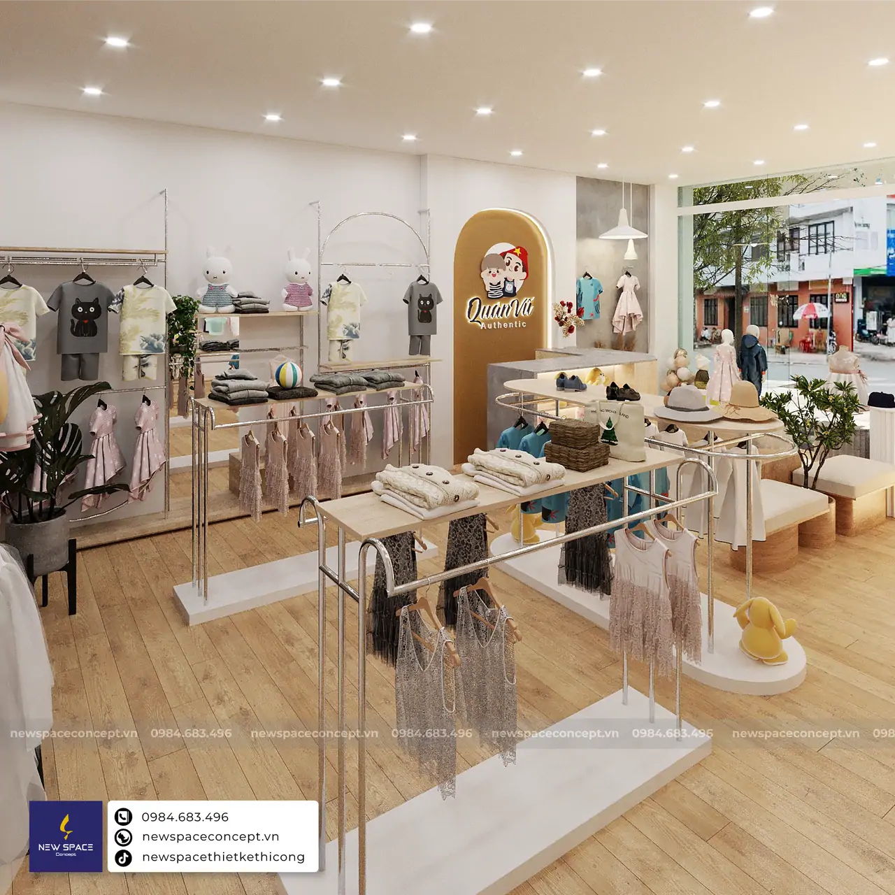 Thiết Kế Shop Thời Trang Trẻ Em Quân Vũ Authentic