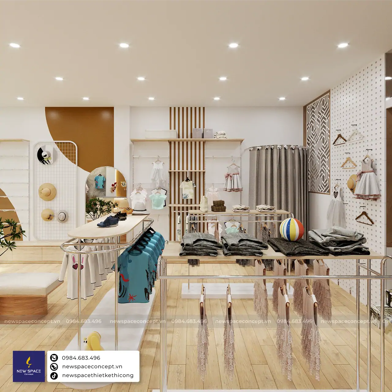 Thiết Kế Shop Thời Trang Trẻ Em Quân Vũ Authentic
