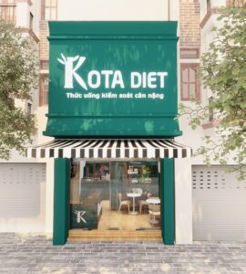 Thiết kế hiện đại - tối giản cho quán trà sữa Kota Diet
