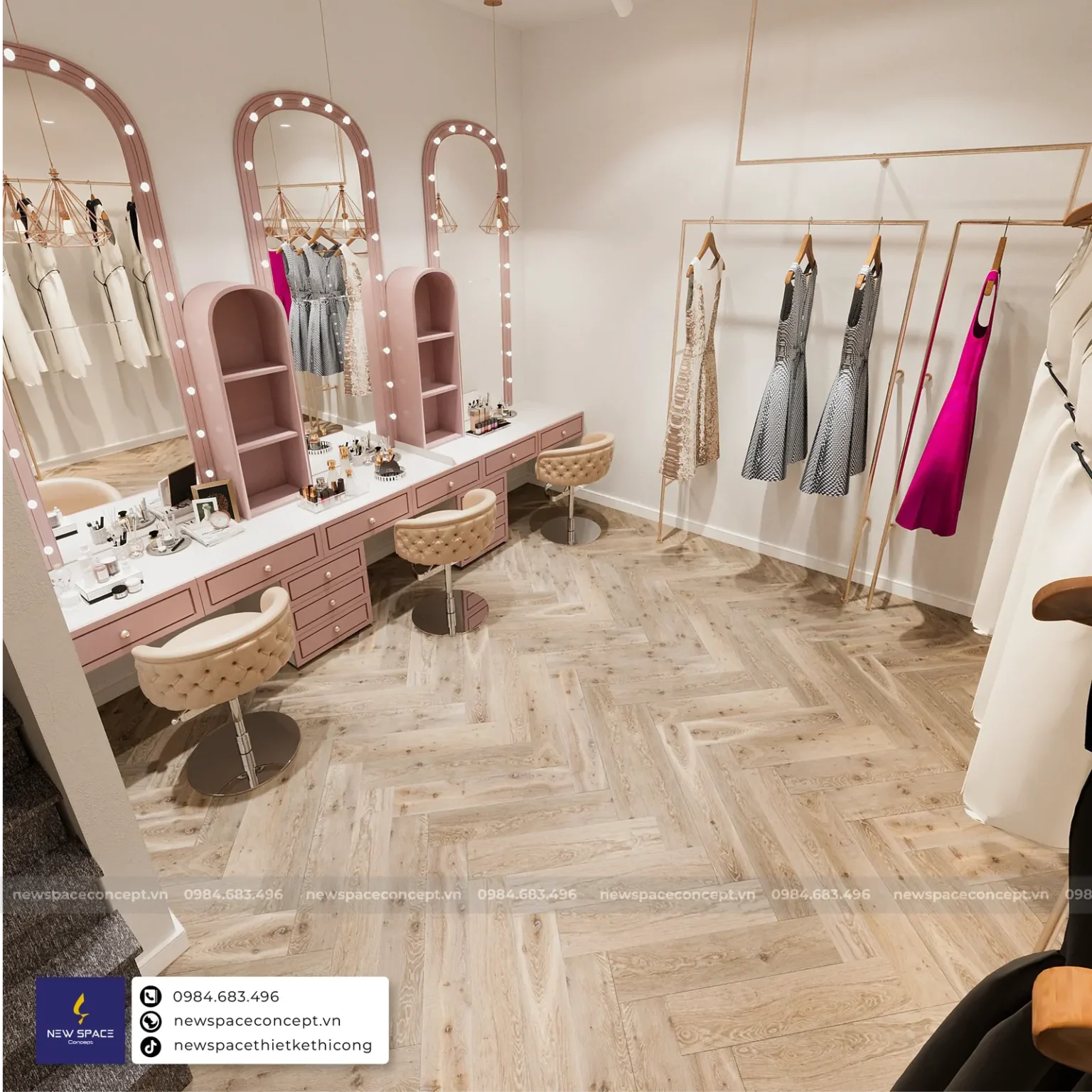 Thiết Kế Nội Thất Showroom Rose Wedding