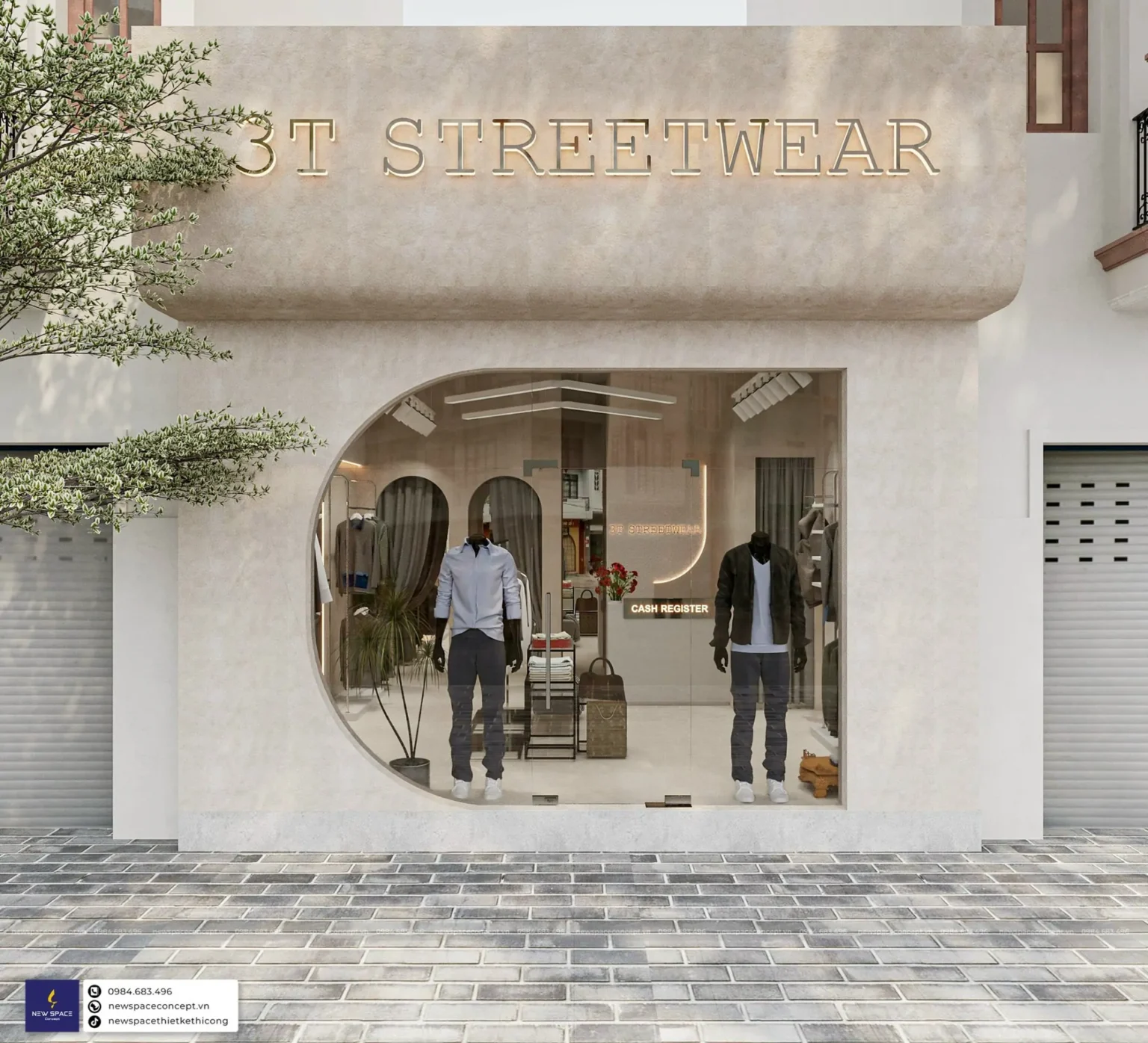 Thiết Kế Nội Thất Shop Thời Trang Nam 3t Streetwear
