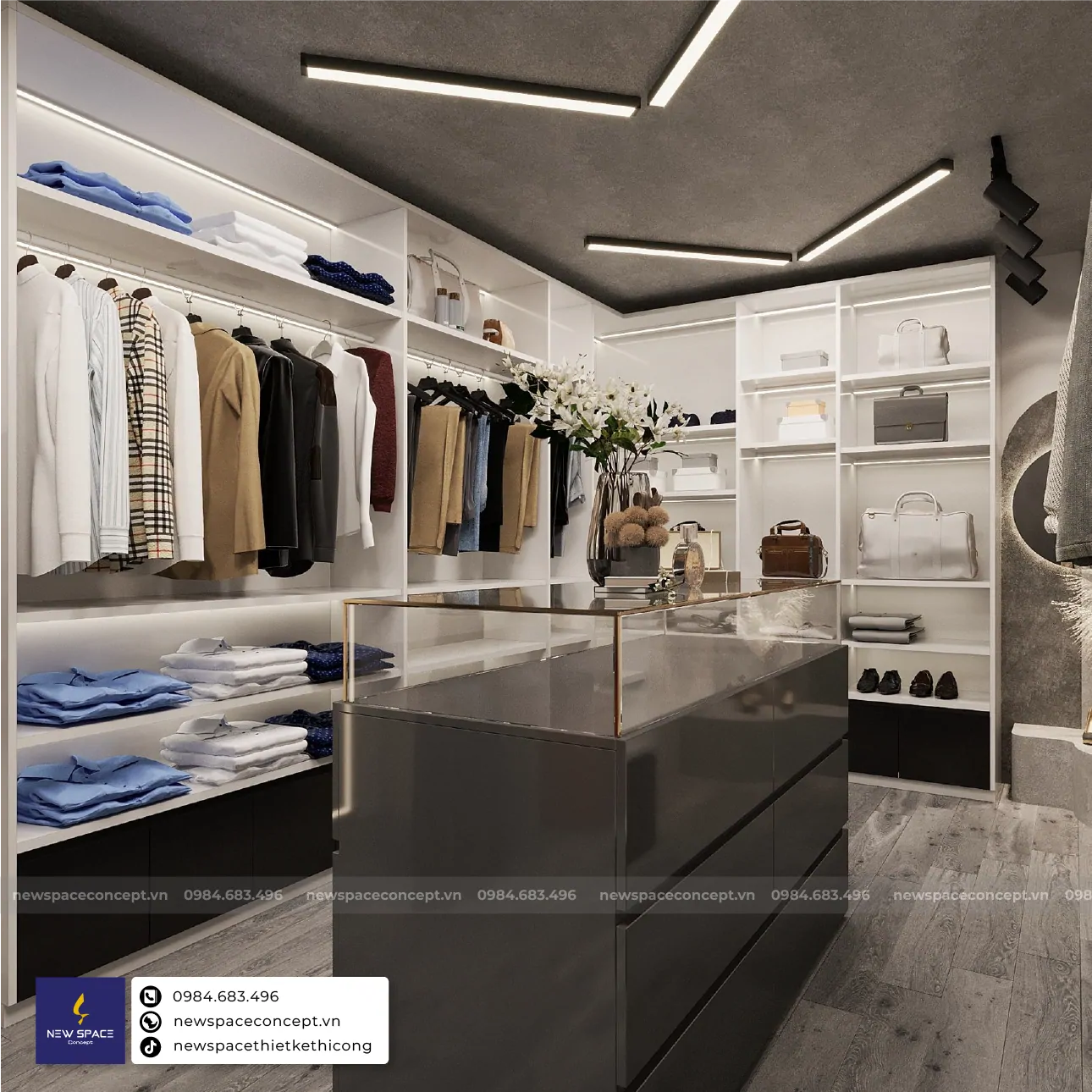 Thiết Kế Nội Thất Shop Thời Trang Nam Lumi House