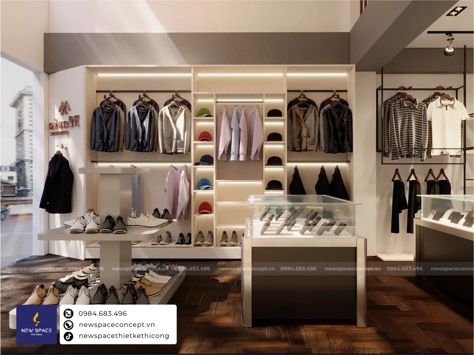 Thiết Kế Nội Thất Shop Thời Trang Nam MARIS
