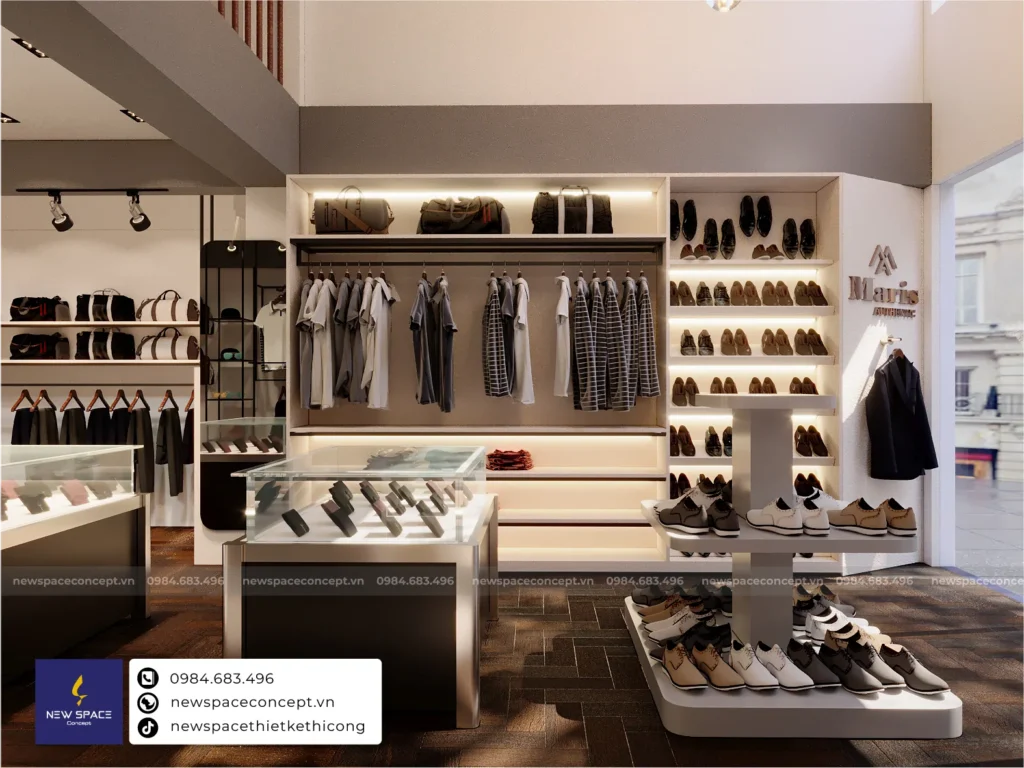 Thiết Kế Nội Thất Shop Thời Trang Nam MARIS