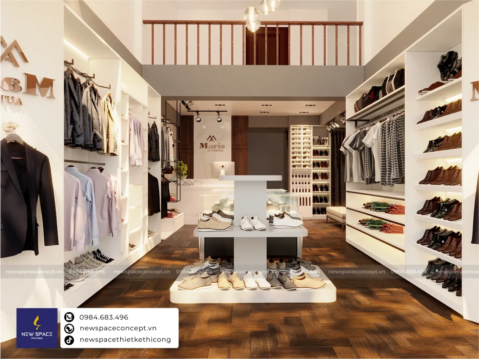 Thiết Kế Nội Thất Shop Thời Trang Nam MARIS