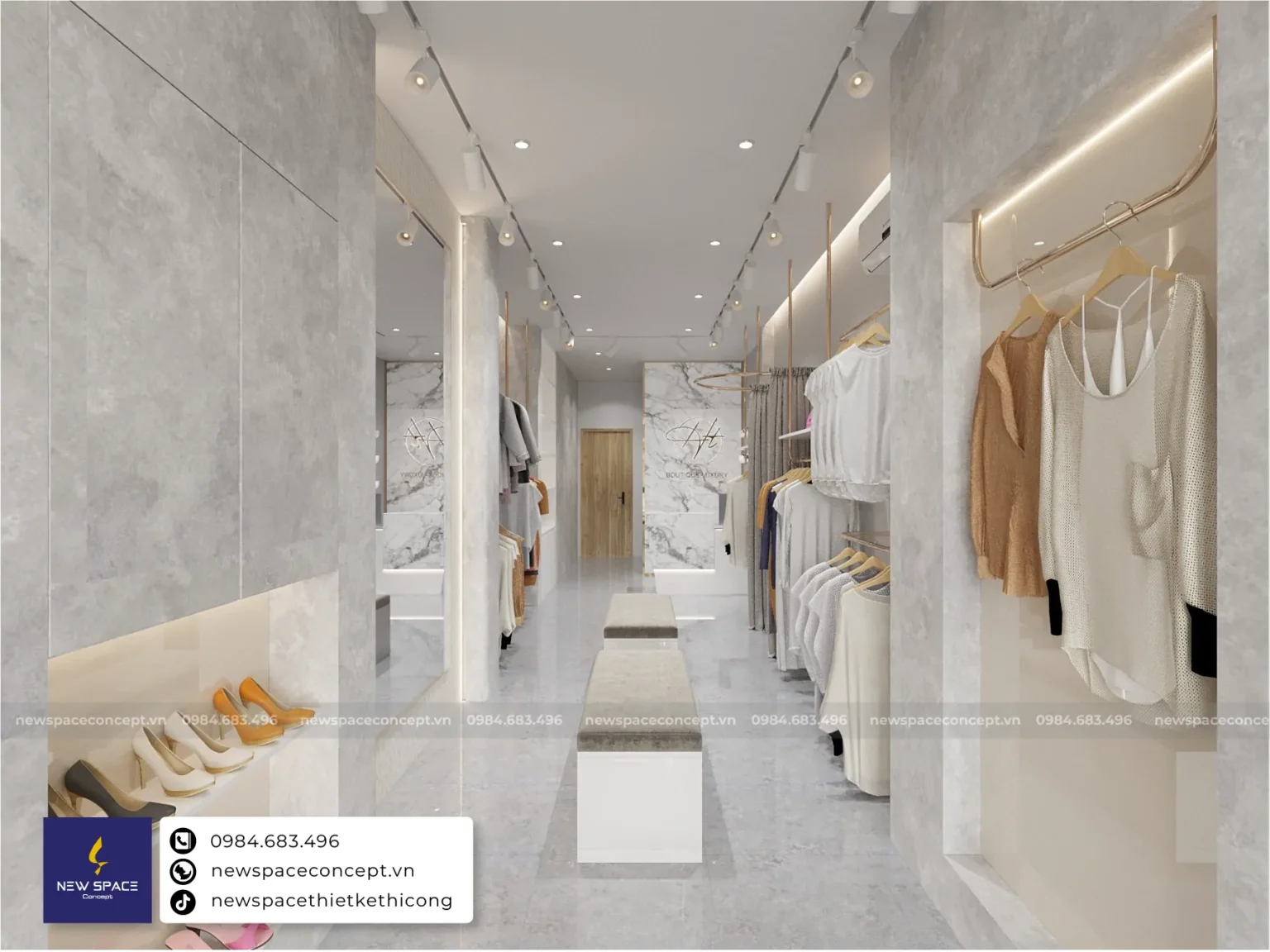 Thiết Kế Nội Thất Shop Thời Trang Nữ HT