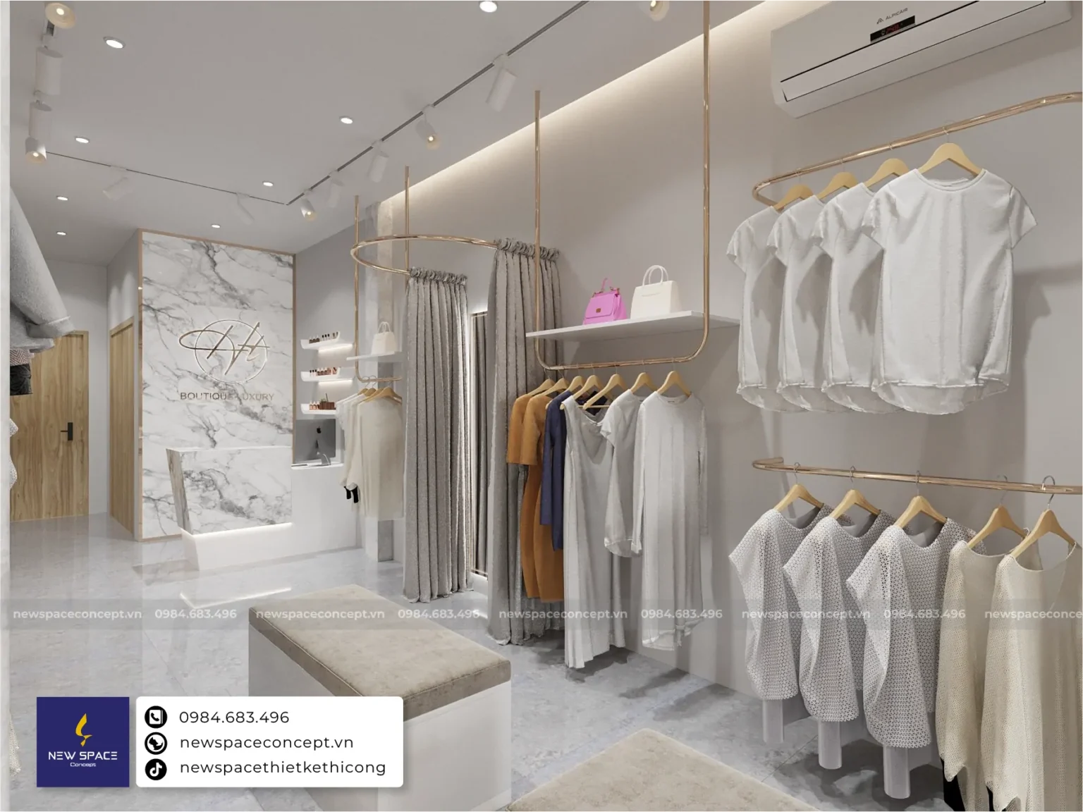 Thiết Kế Nội Thất Shop Thời Trang Nữ HT