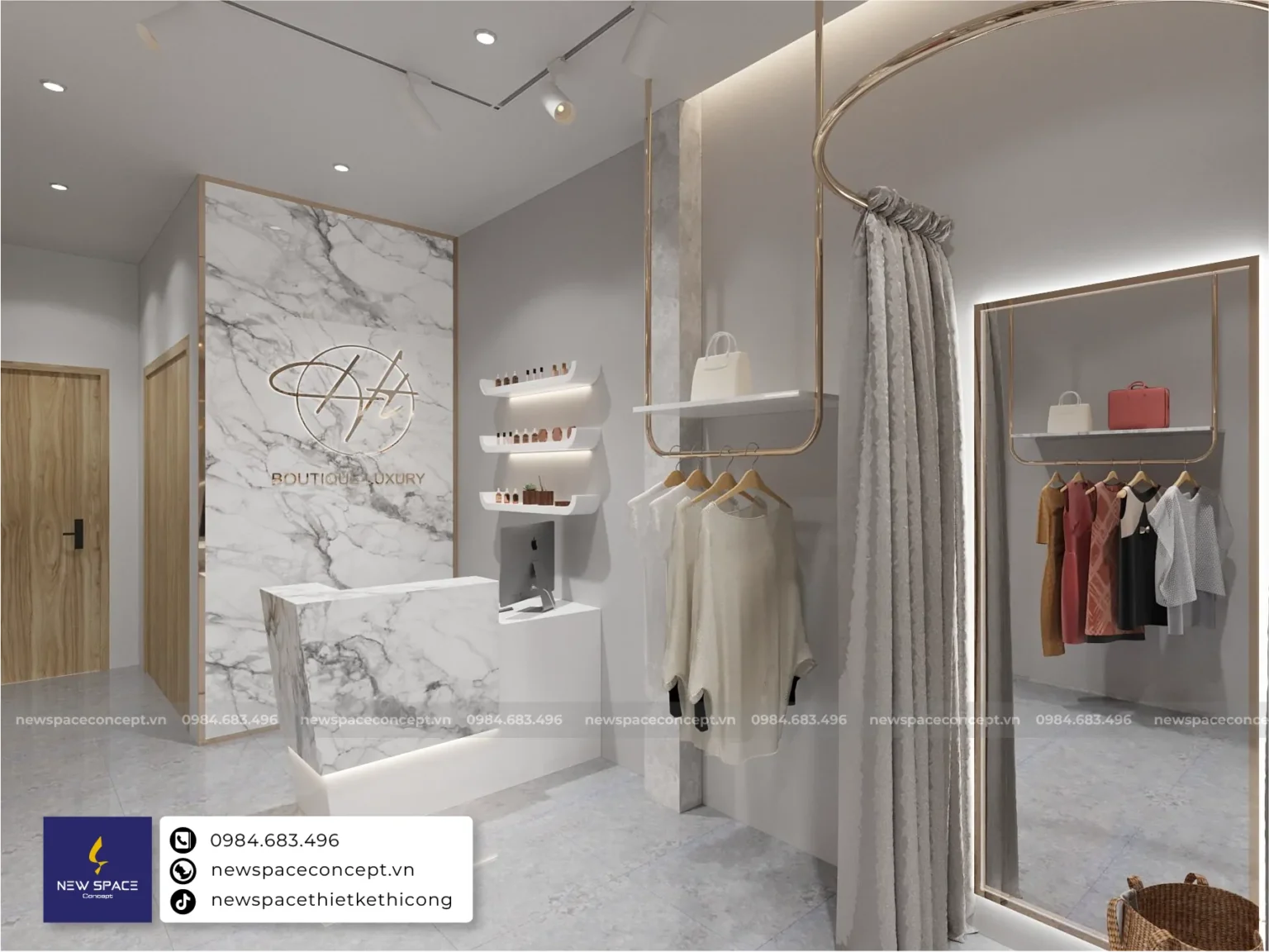 Thiết Kế Nội Thất Shop Thời Trang Nữ HT