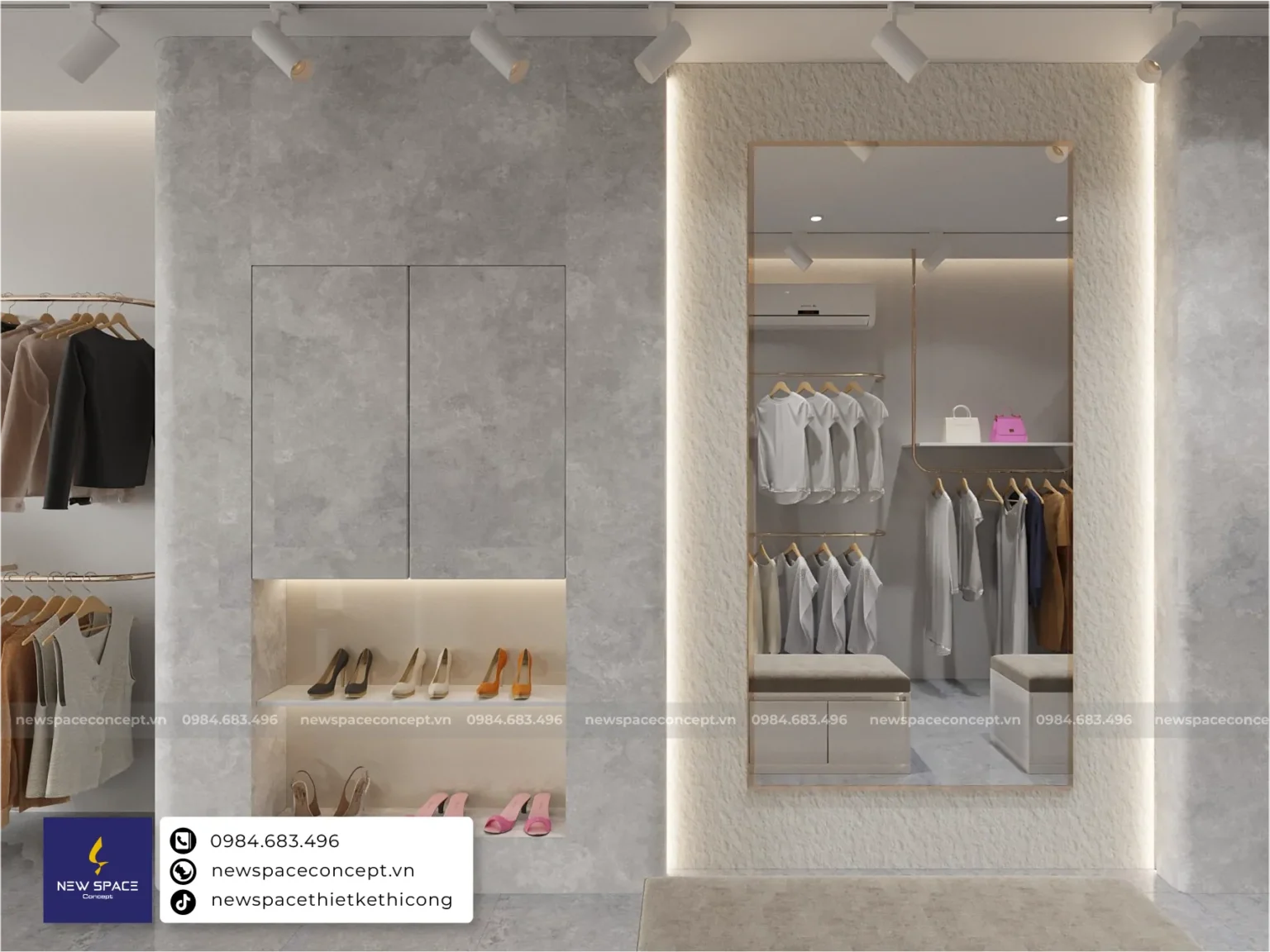 Thiết Kế Nội Thất Shop Thời Trang Nữ HT