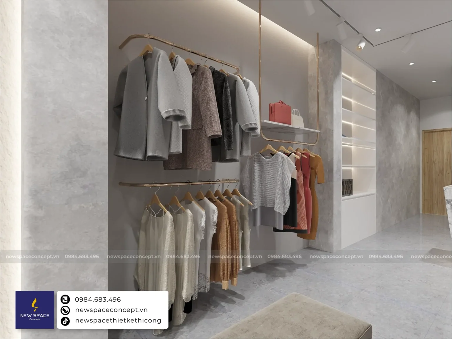 Thiết Kế Nội Thất Shop Thời Trang Nữ HT