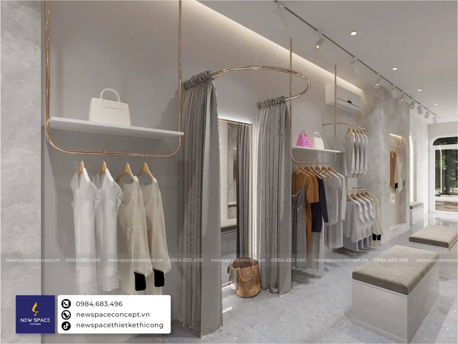 Thiết Kế Nội Thất Shop Thời Trang Nữ HT