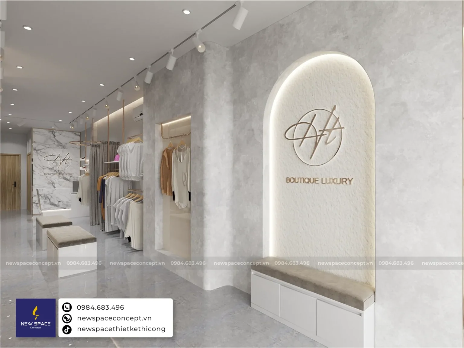 Thiết Kế Nội Thất Shop Thời Trang Nữ HT