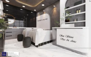 Với diện tích 45m2, Spa & Nails Sen Shine được New Space Concept lựa chọn thiết kế theo phong cách tối giản, tập trung vào dịch vụ của spa mang lại sự thoải mái và thư giãn cho khách hàng.