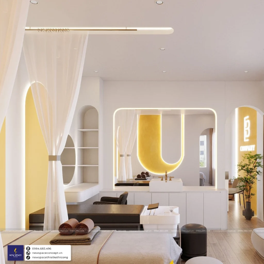 Phối màu tinh tế, bừng sáng không gian Spa Ngọc Hân