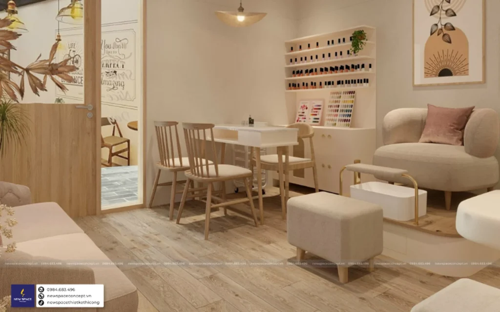 Tiệm Nails Sami 4 thiet ke noi that tiem nails sami 4