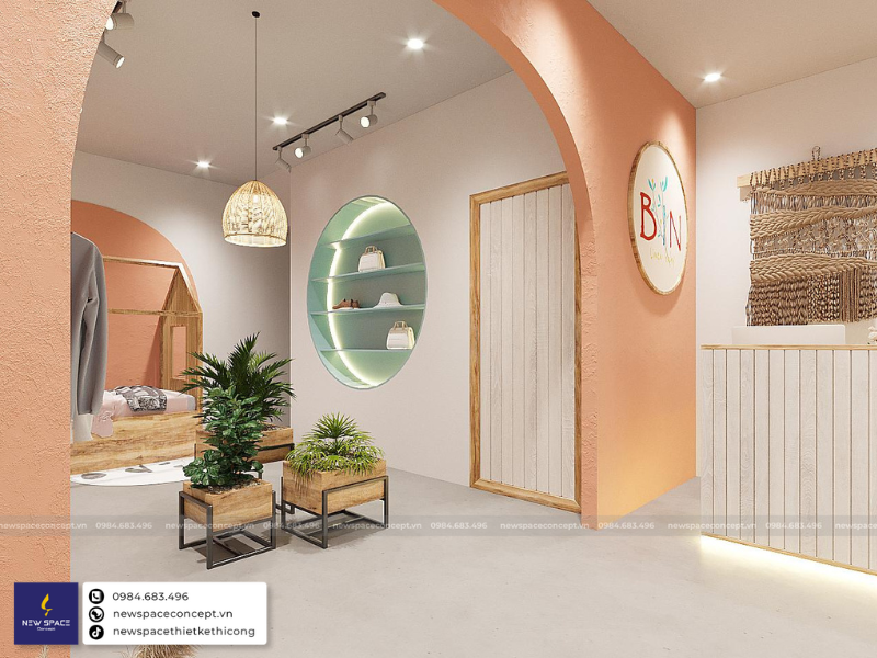 Thiết Kế Nội Thất Shop Thời Trang Trẻ Em Bin - 50m2