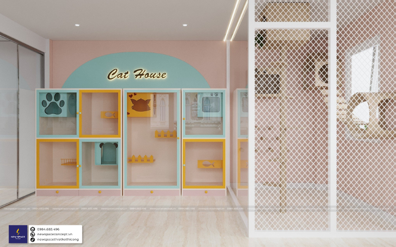 8 bước thiết kế và thi công nội thất cửa hàng thú cưng - pet shop 2 thiet ke cua hang petshop