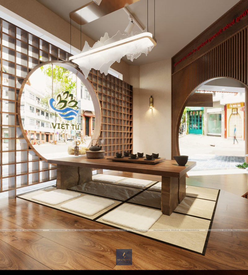 Vật liệu gỗ và phong thủy trong thiết kế nội thất cửa hàng 4 Noi that go trong thiet ke cua hang 5 e1685764705490