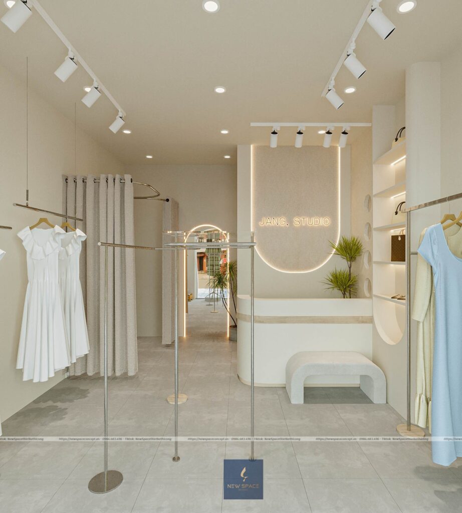 Vai trò của thiết kế nội thất đối với cửa hàng thời trang nữ 3 Thiet ke shop thoi trang 1