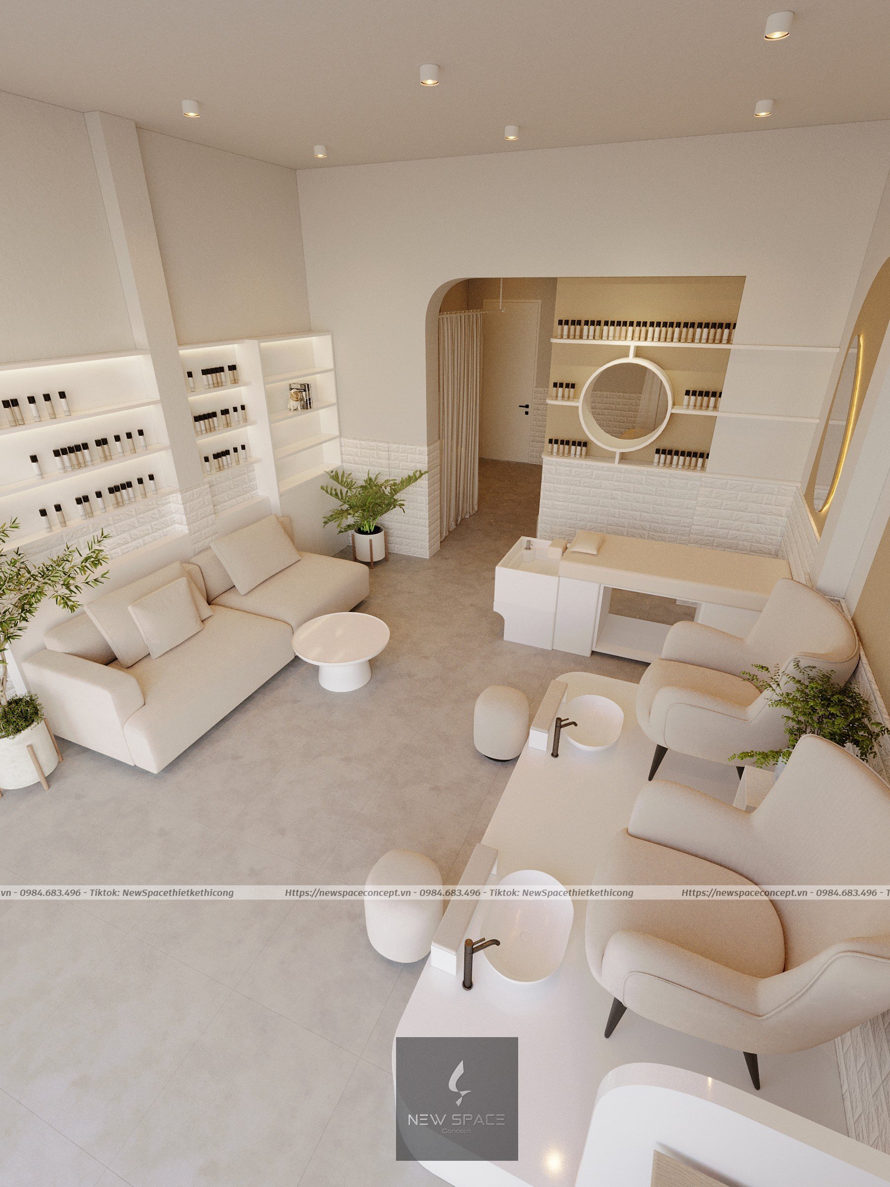 Spa, Nail Giang Hạ 1 Thiet ke spa Giang Ha 5
