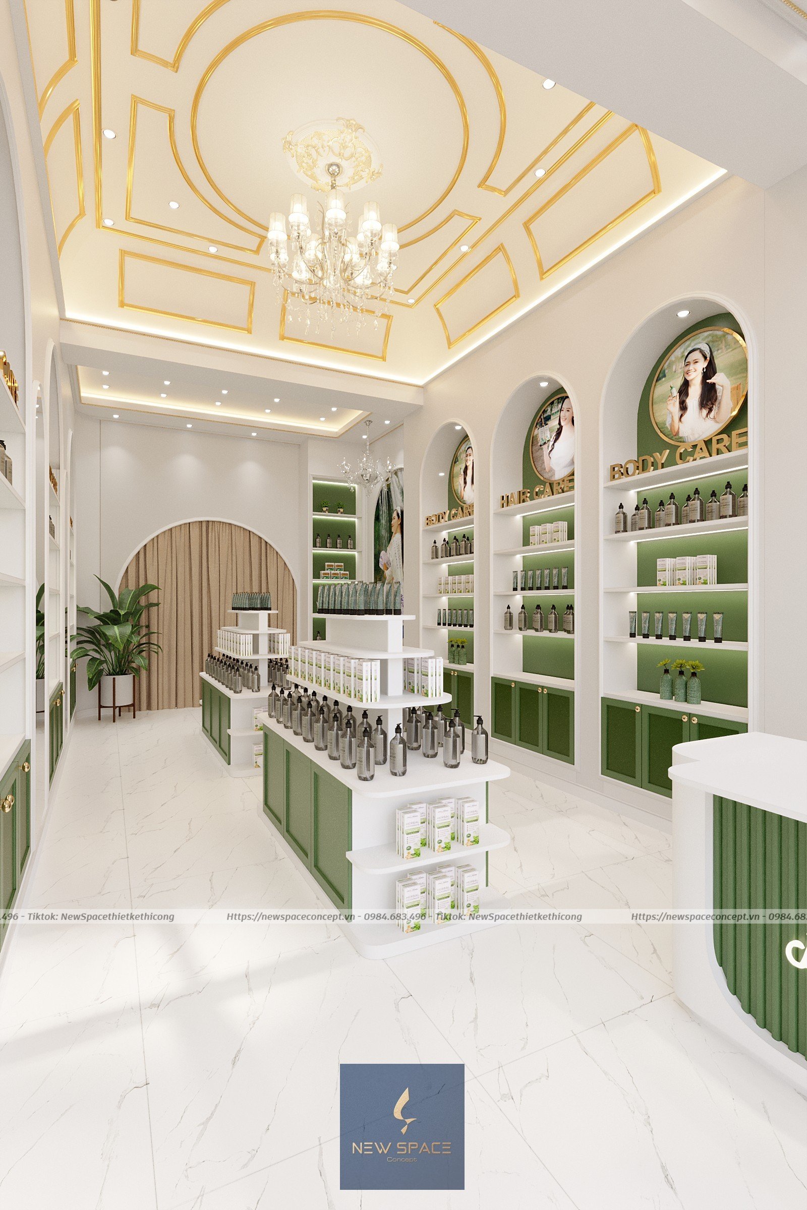 Mỹ Phẩm Dear Nature Phố Huế 1 Thiet ke shop my pham 2