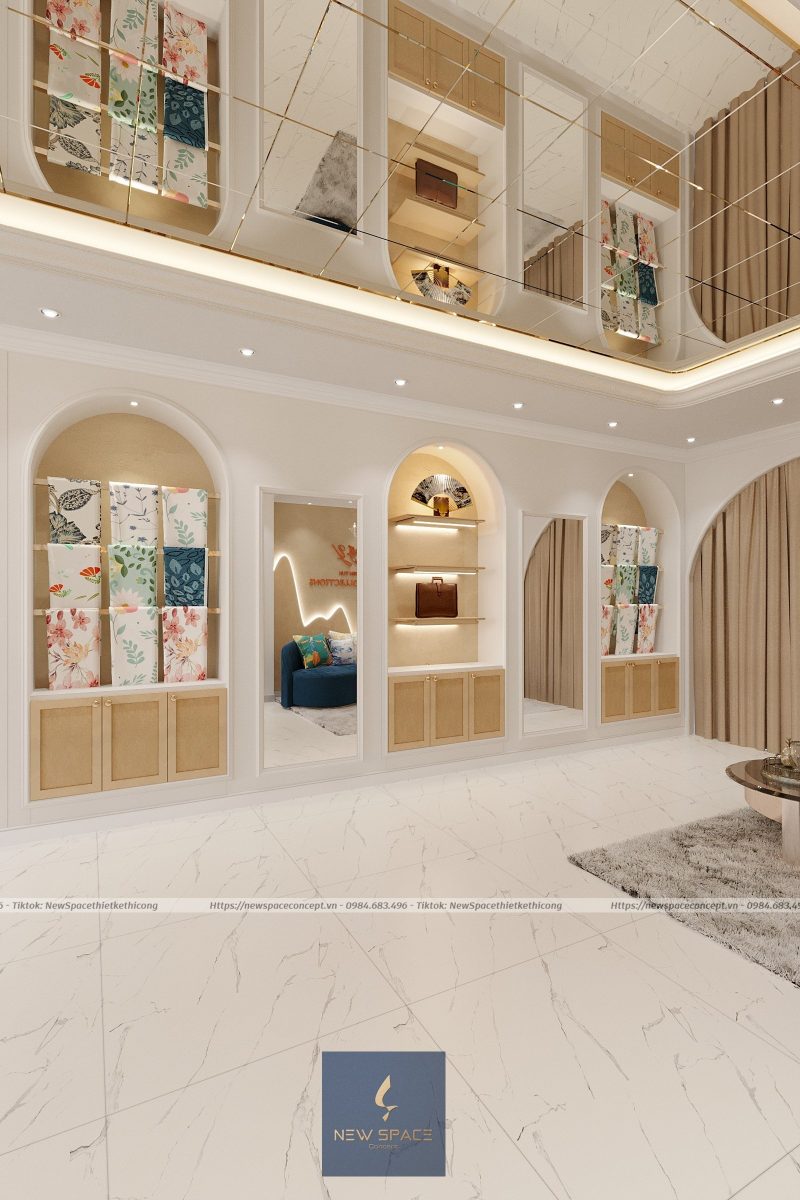 10+ Bí Kíp Thiết Kế Nội Thất Cửa Hàng Trang Sức Nhỏ Cuốn Hút 8 Thiet ke showroom phu kien 7 e1696549747106