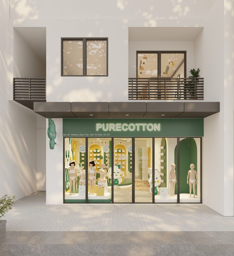 Shop thời trang trẻ em Purecotton 6 thiet ke shop thoi trang tre em tuoi sang 20 e1693302228181