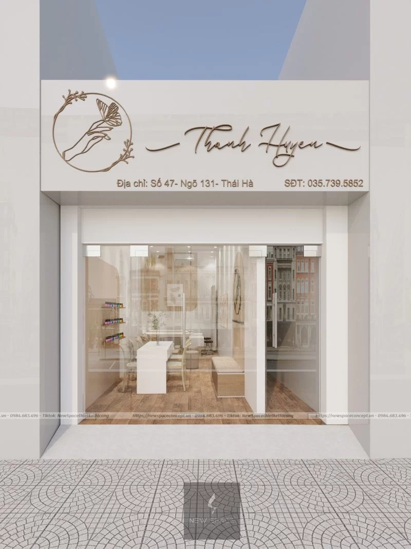 Xu hướng thiết kế tiệm nail mini 1 thiet ke tiem nail mini 1