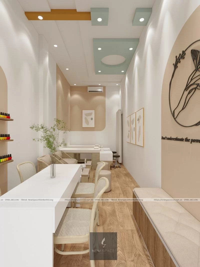 5 NGUYÊN TẮC PHONG THỦY TRONG THIẾT KẾ TIỆM NAIL 3 thiet ke tiem nail mini 5