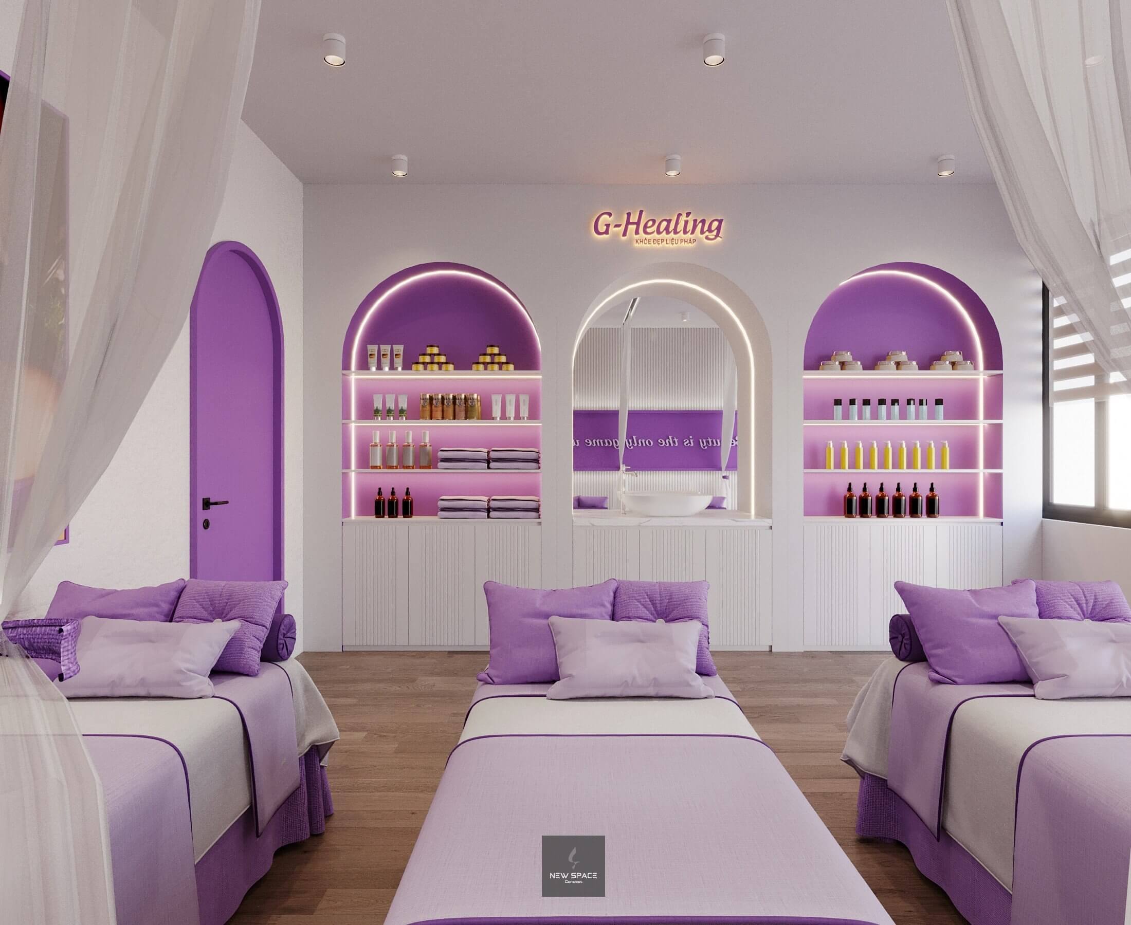 Công ty thiết kế thi công spa tại Hà Nội đẹp nhất được nhiều khách hàng lựa chọn 4 Những mẫu thiết kế thi công spa được ưa chuộng nhất