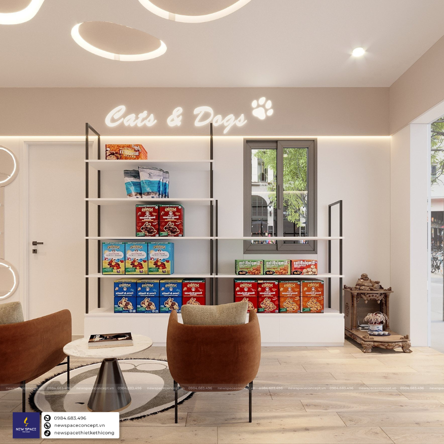 1 số lưu ý khi thiết kế thi công shop tại Hà Nam bạn không thể bỏ qua 4 Sắp xếp các quầy kệ hàng phù hợp