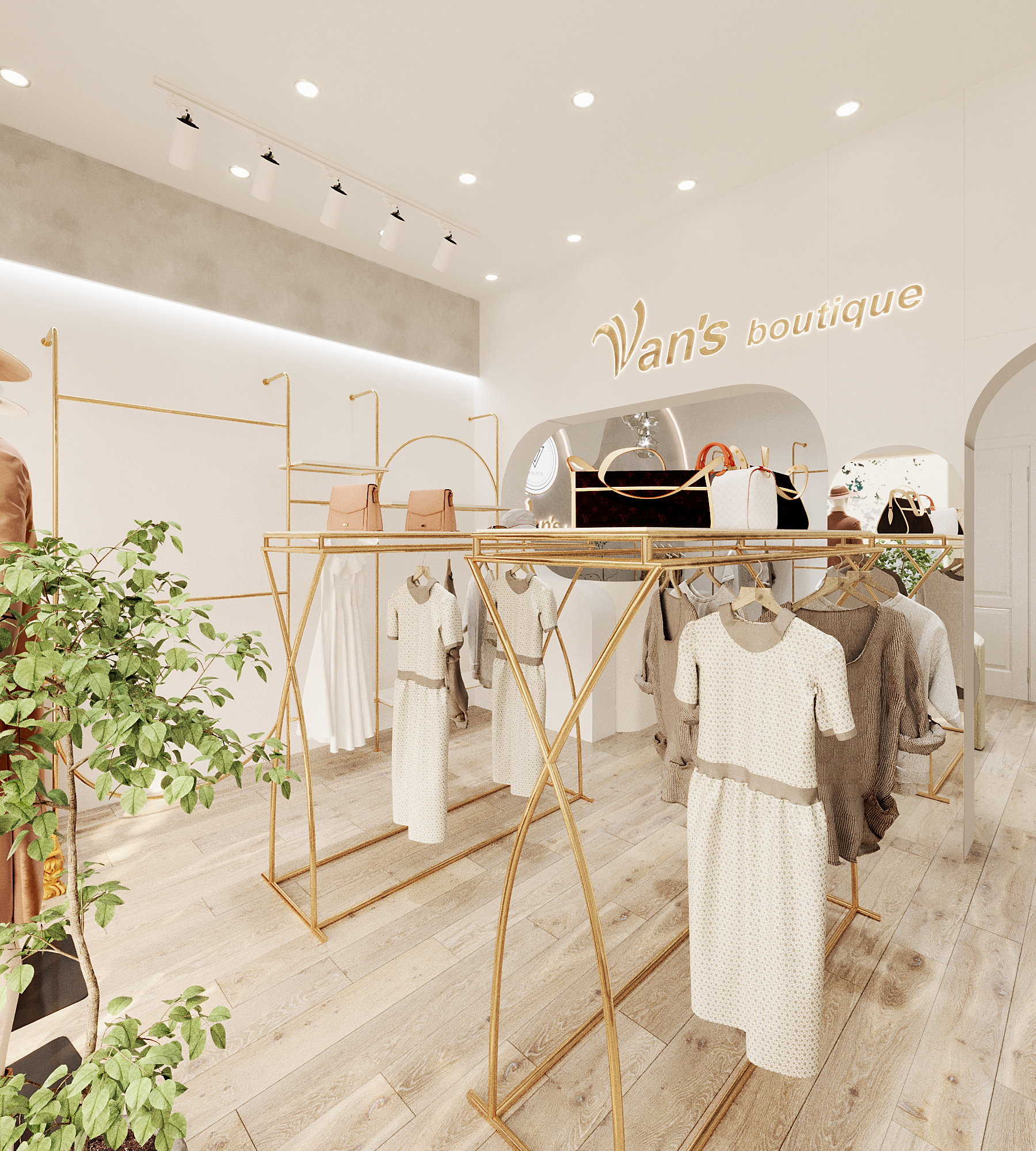 Mẫu thiết kế thi công shop tại Bắc Ninh được ưa chuộng năm 2023 3 Mẫu thiết kế thi công shop quần áo tại Bắc Ninh