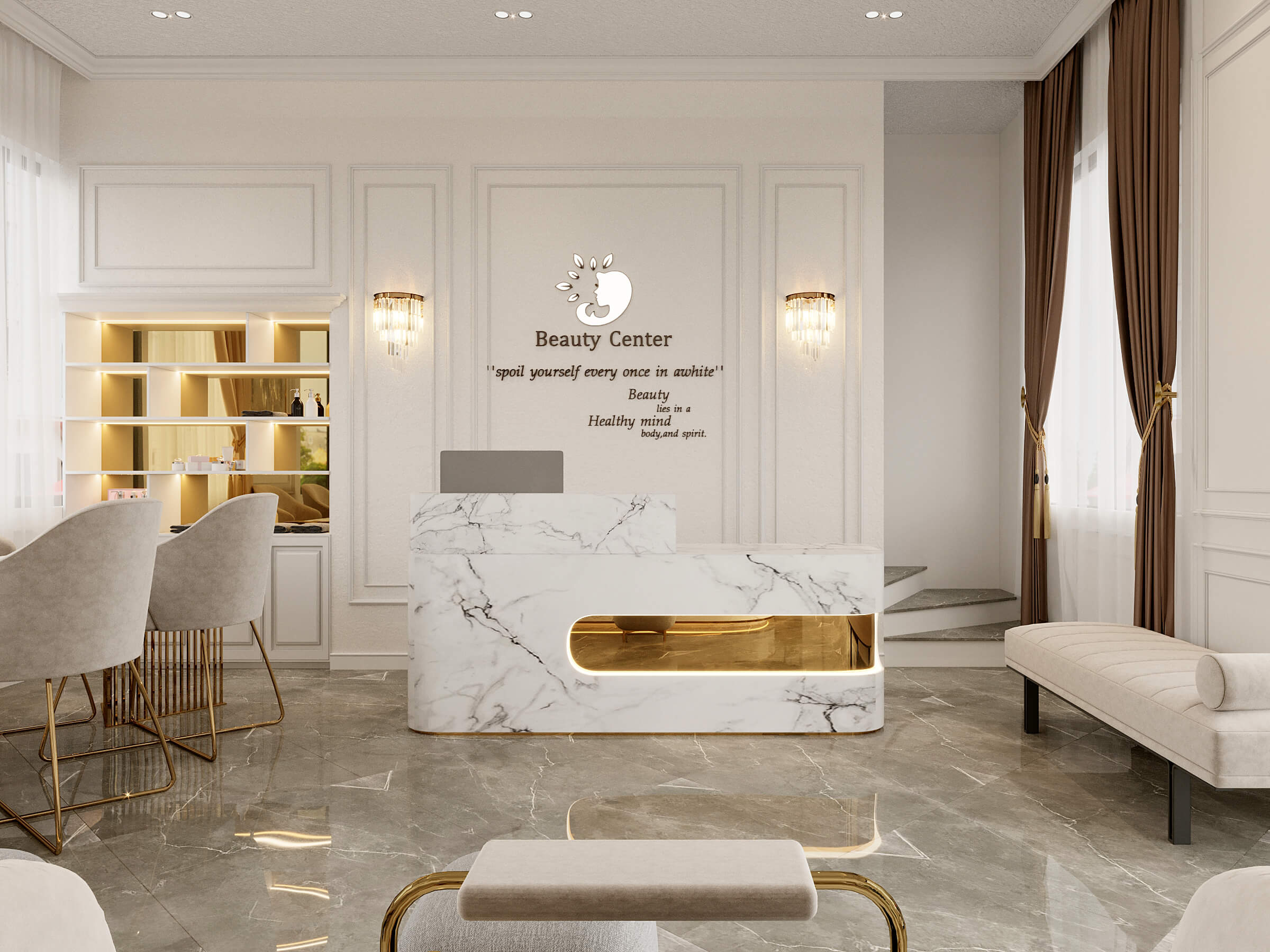 thiết kế thi công spa Cầu Giấy quy mô nhỏ