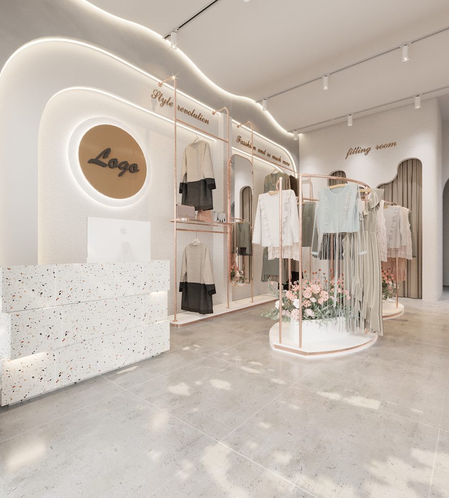 Thiết kế thi công shop thu hút khách hàng