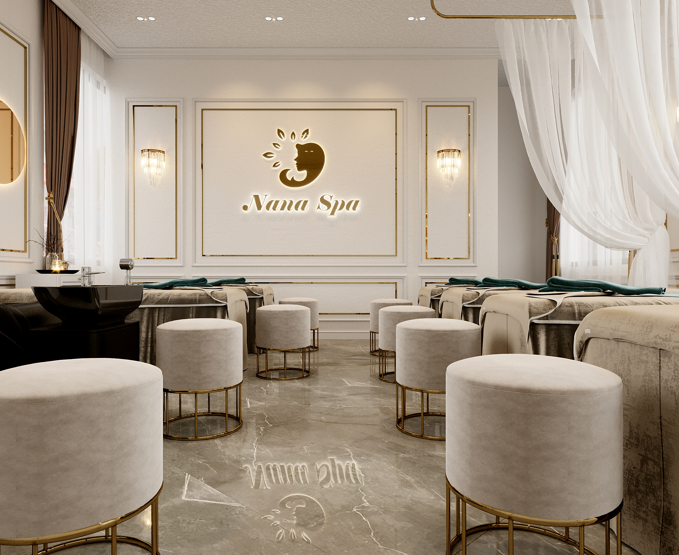 Thiết kế thi công spa tại Thanh Xuân