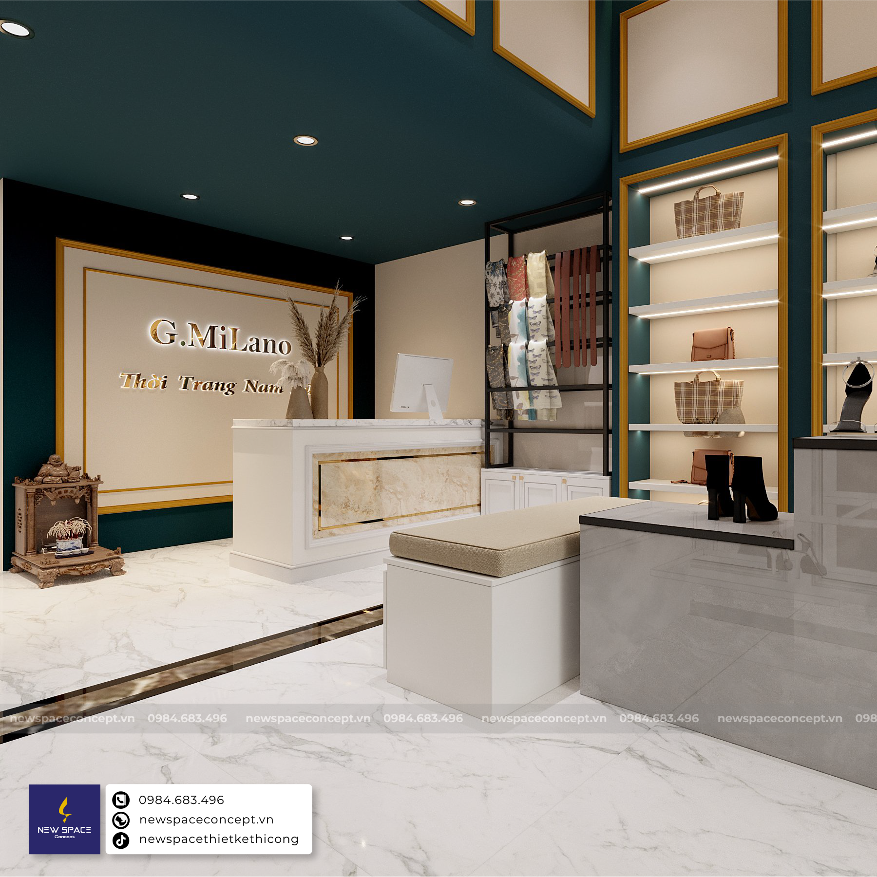 Đơn vị thiết kế thi công shop Cầu Giấy uy tín chất lượng 4 Đơn vị thiết kế thi công shop Cầu Giấy uy tín chất lượng