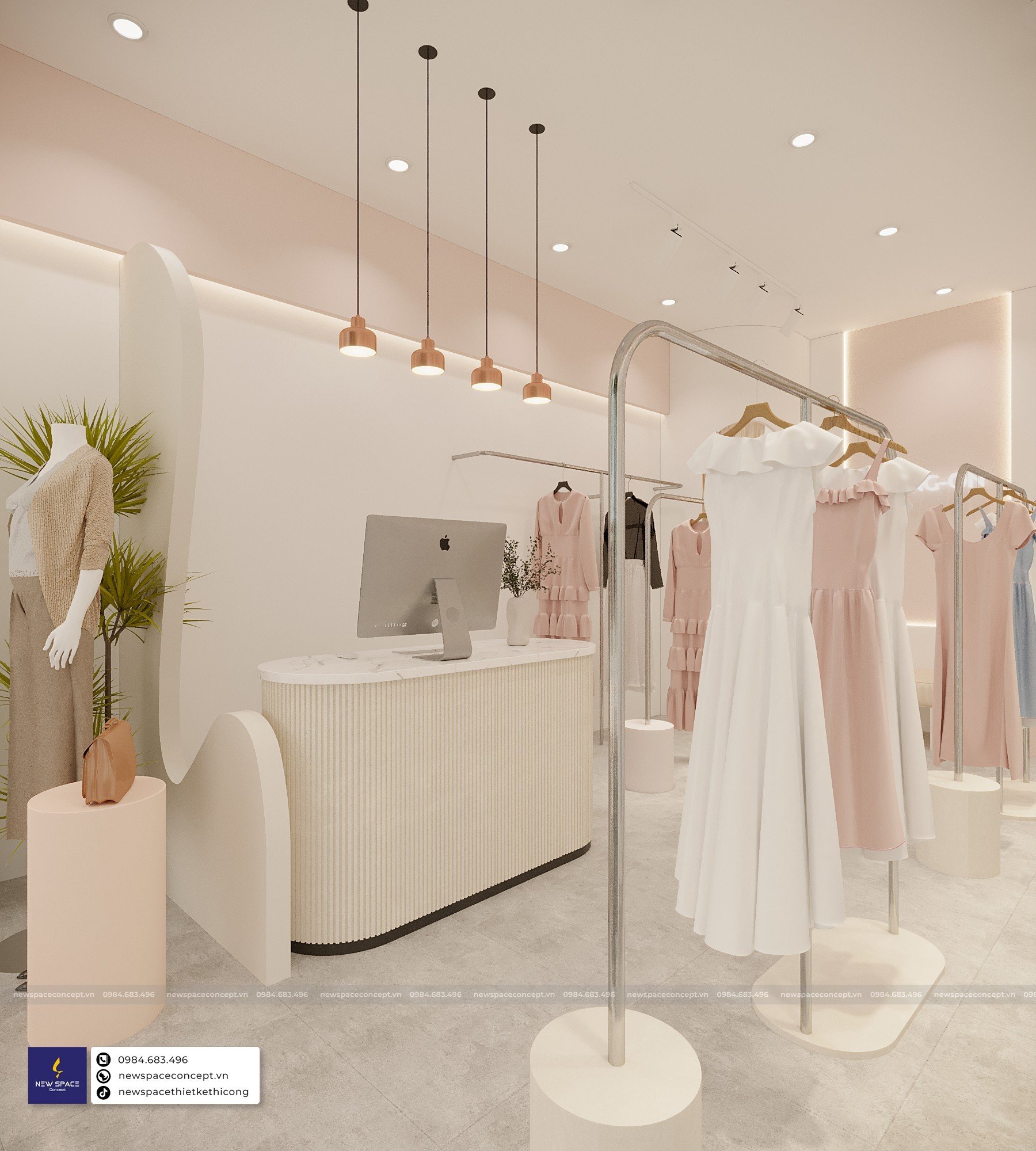 Xu hướng thiết kế thi công shop tại Hà Nội hot nhất 2023 4 Thiết kế thi công shop phong cách tự do