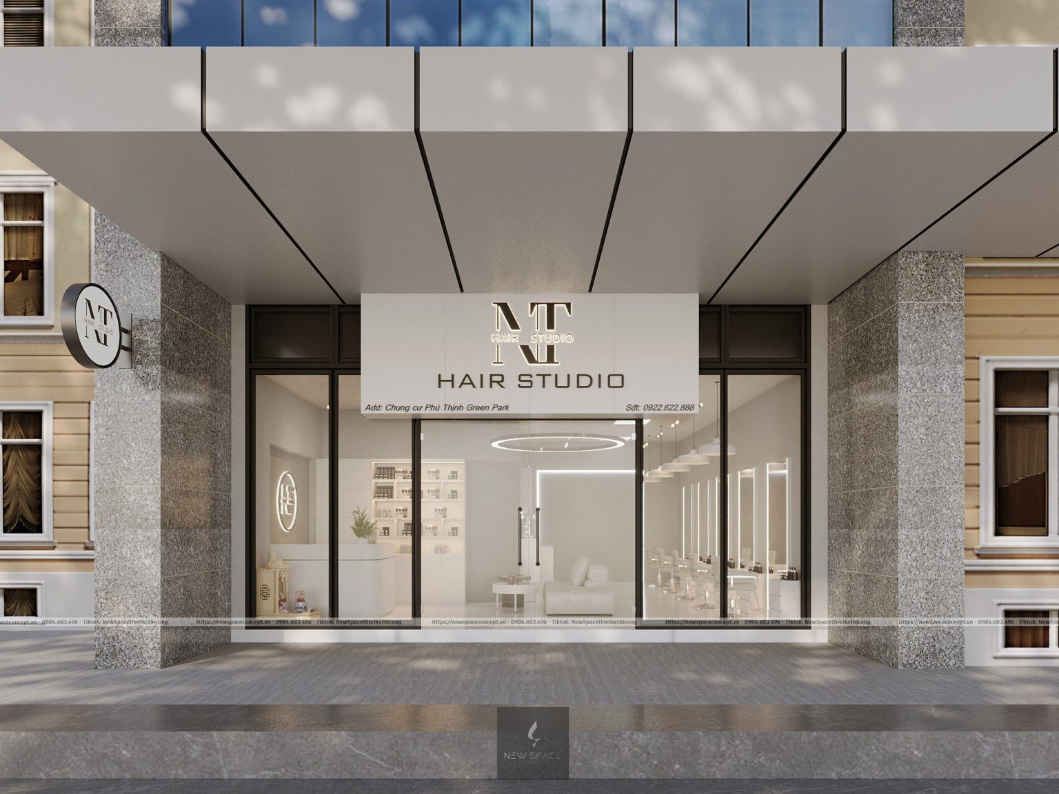 Thiết kế salon tóc đẹp,thu hút khách hàng