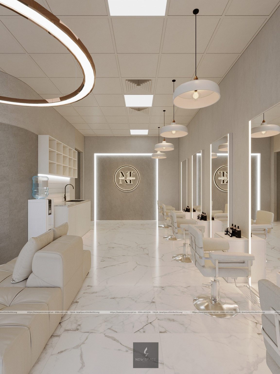 Thiết kế salon tóc đẹp,thu hút khách hàng
