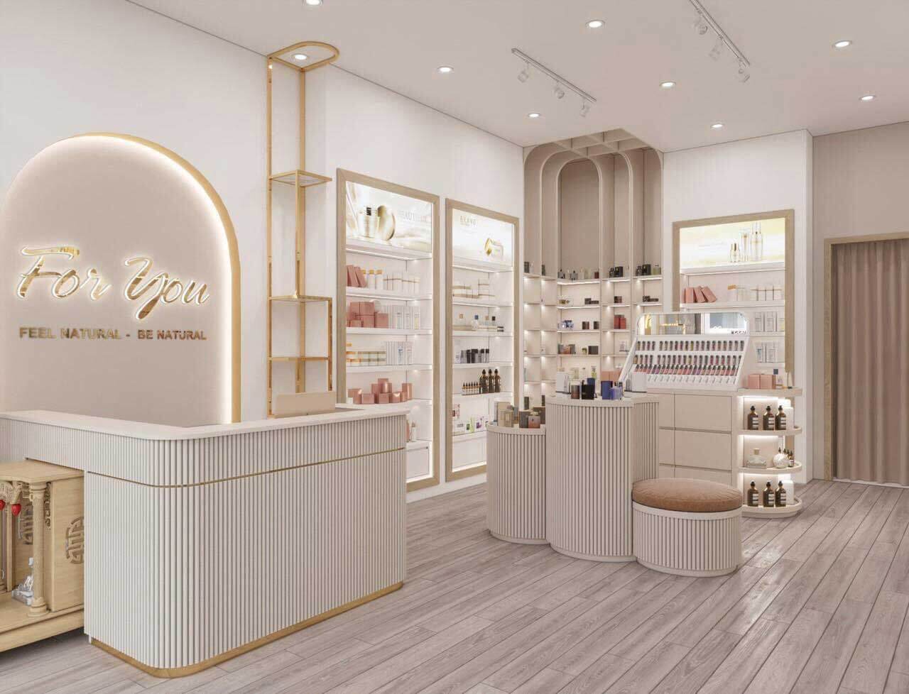 Mẫu thiết kế thi công shop tại Bắc Ninh được ưa chuộng năm 2023 5 Thiết kế thi công shop mỹ phẩm