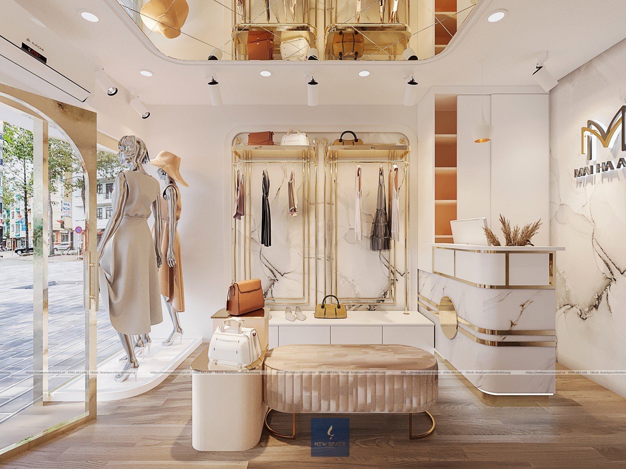 Shop thời trang Hà Mai Anh 1 thiet ke shop thoi trang 1