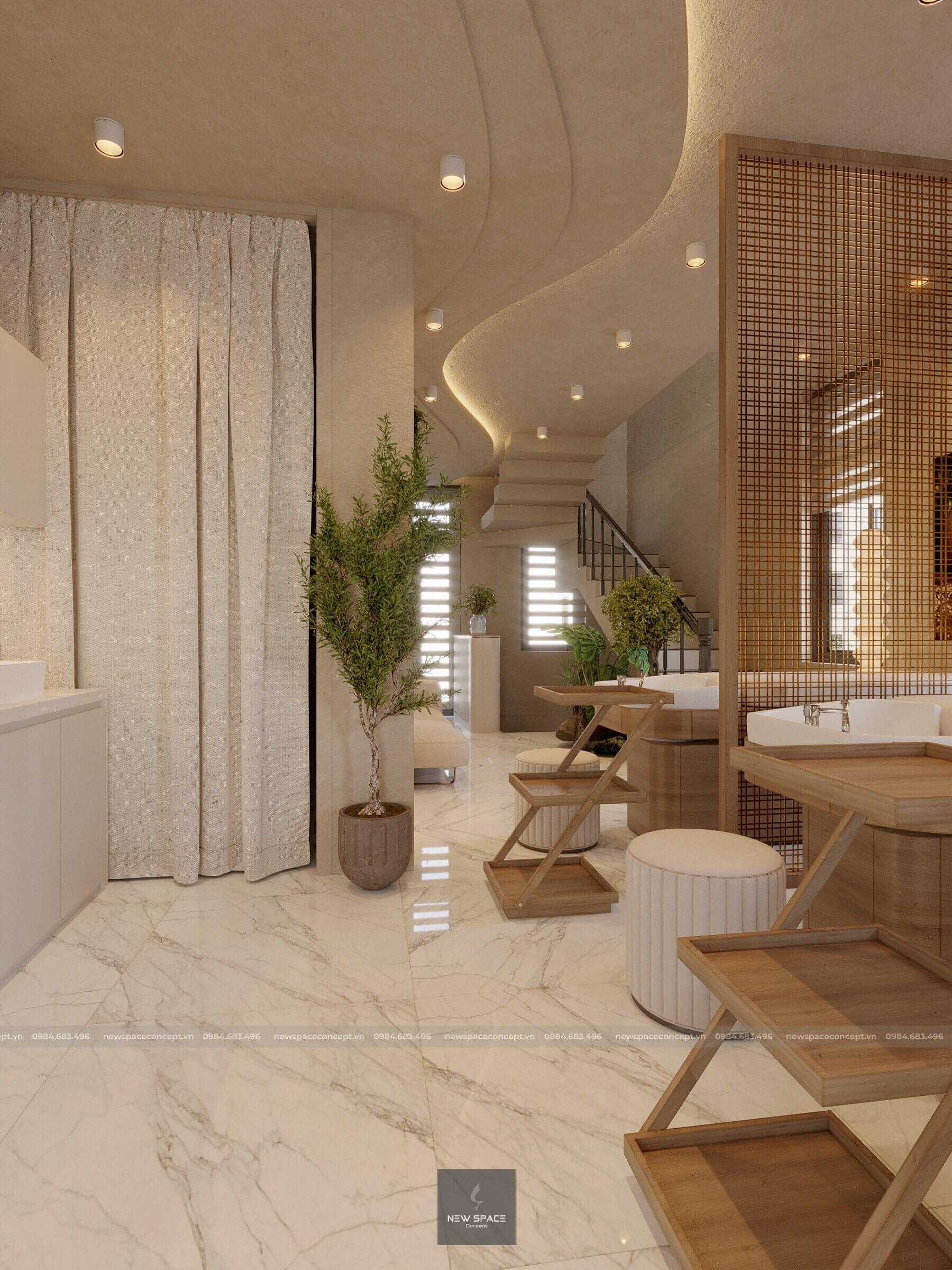 Những nguyên tắc cần biết trong thiết kế thi công spa tại Thái Nguyên 9 Thiết kế thi công spa theo phong cách tối giản