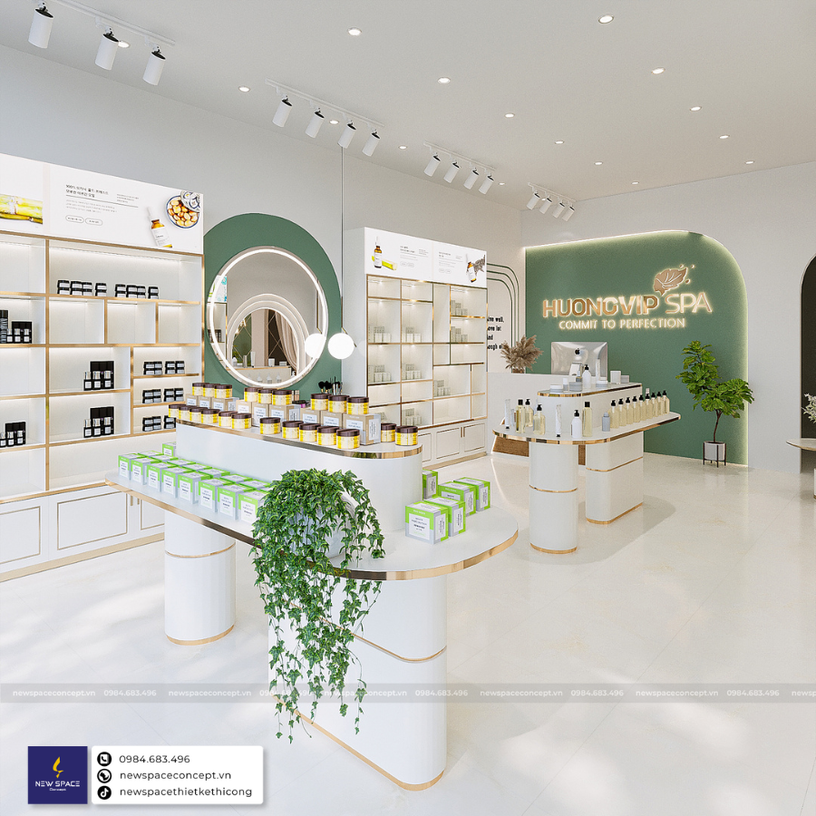 Thiết kế shop mỹ phẩm đẹp tại Hà Nội không gian sang trọng và ấn tượng 8 Tăng khả năng nhận diện thương hiệu