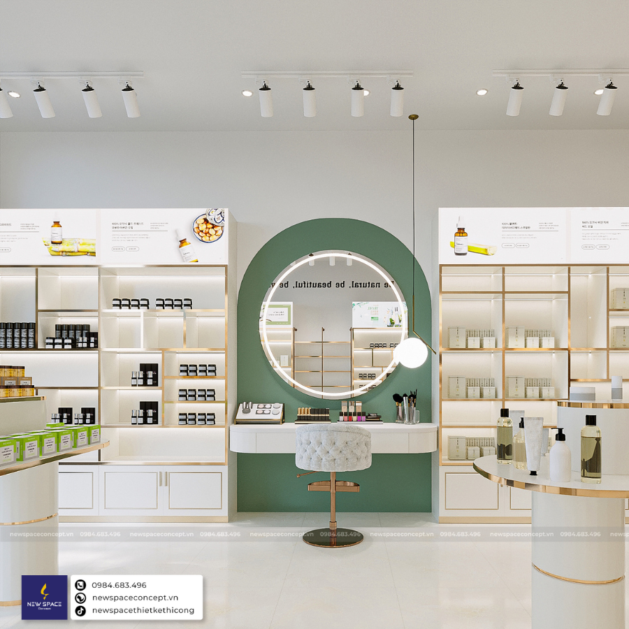 Thiết kế shop mỹ phẩm đẹp tại Hà Nội không gian sang trọng và ấn tượng 2 Ý nghĩa của việc thiết kế shop mỹ phẩm đẹp tại Hà Nội