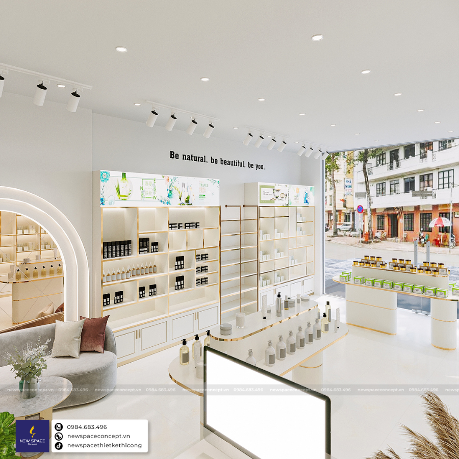 Thiết kế shop mỹ phẩm đẹp tại Hà Nội không gian sang trọng và ấn tượng 3 Những lưu ý khi thiết kế shop mỹ phẩm đẹp tại Hà Nội